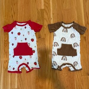 Set of 2 Kyte Baby Shortalls 18-24 month